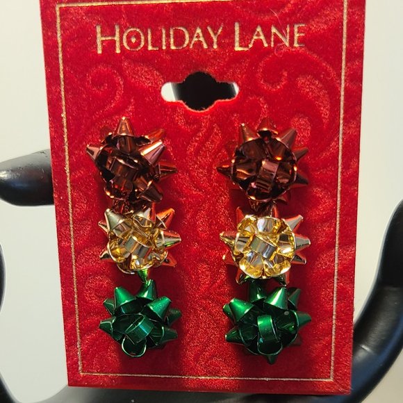Holiday Lane Jewelry - 💙 HOLIDAY LANE Bow Earrings *NWT*